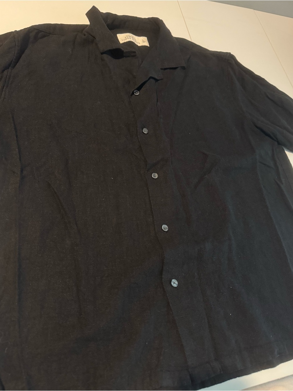 Men's Black A&F Button-Up Shirt